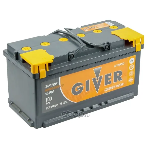 Аккумулятор GIVER HYBRID 100 Ач 820 А (EN), прямая полярность, LN5