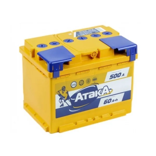 Аккумулятор АТАКА 60 Ач 500 А (EN), прямая полярность, LN2