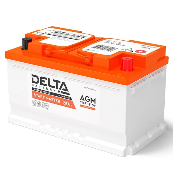 Аккумулятор DELTA Start Master 80 Ач 800 А (EN), обратная полярность, LN4