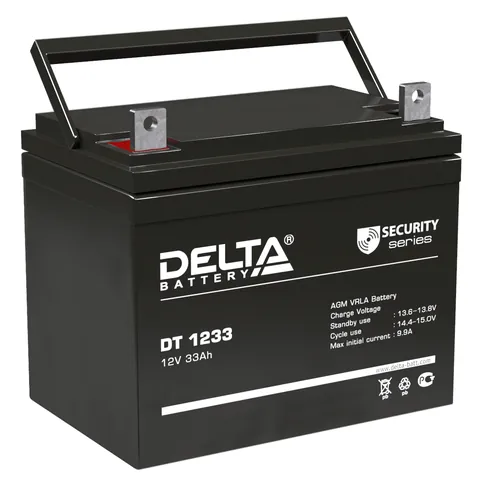 Аккумулятор DELTA 33 Ач, 196x130x166