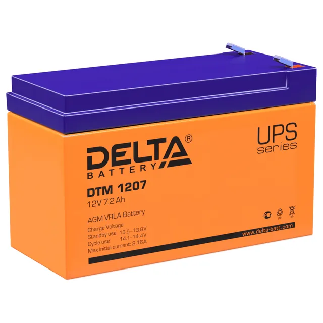 Аккумулятор DELTA 7.2 Ач, 151x65x100