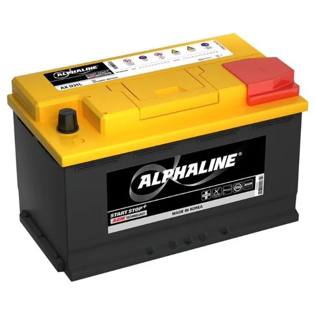 Аккумулятор ALPHALINE AGM AX 80 Ач 800 А (EN), обратная полярность, LN4