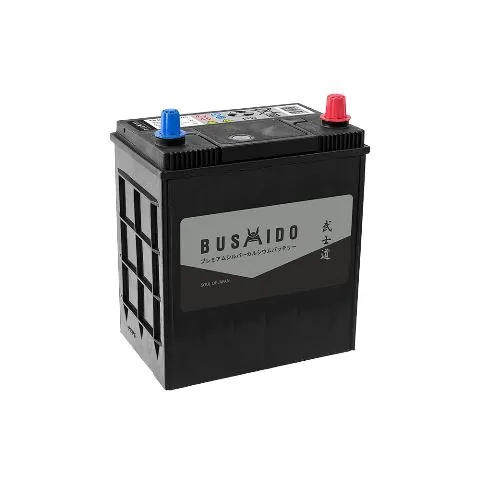 Аккумулятор BUSHIDO 44 Ач 390 А (JIS), обратная полярность, B19