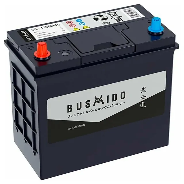 Аккумулятор BUSHIDO 55 Ач 470 А (EN), прямая полярность, B24