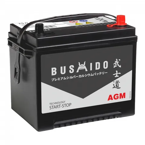 Аккумулятор BUSHIDO AGM ASIA 75D26L 75 Ач 710 А (JIS), обратная полярность