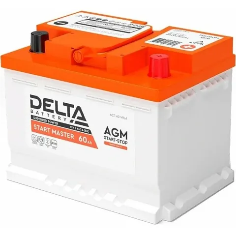 Аккумулятор DELTA Start Master 60 Ач 680 А (EN), обратная полярность, LN2