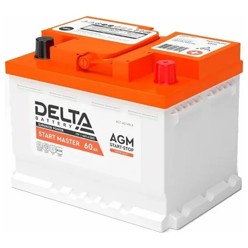 Аккумулятор DELTA Start Master 60 Ач 680 А (EN), обратная полярность, LN2