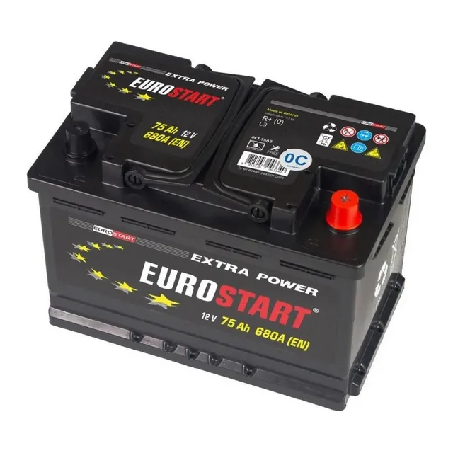 Аккумулятор EUROSTART Extra Power 75 Ач 680 А (EN), обратная полярность, LN3