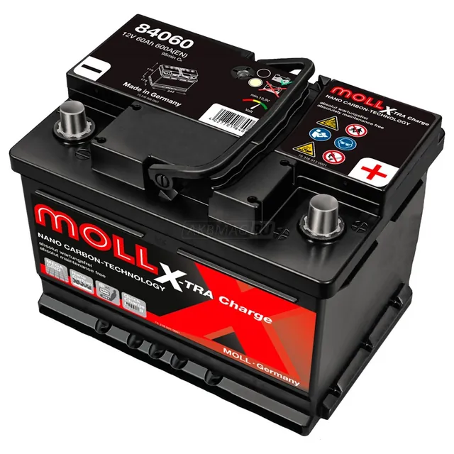 Аккумулятор MOLL XTRA CHARGE 60 Ач 600 А (EN), обратная полярность, LN2