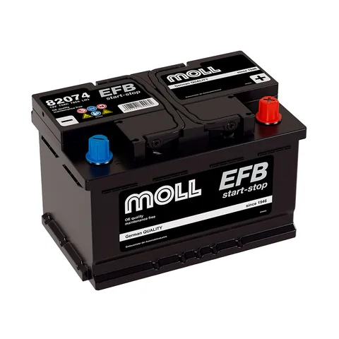 Аккумулятор MOLL 74 Ач 780 А (EN), обратная полярность, LN3