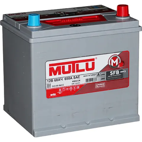 Аккумулятор MUTLU SFB M3 68 Ач 600 А (EN), обратная полярность, D23
