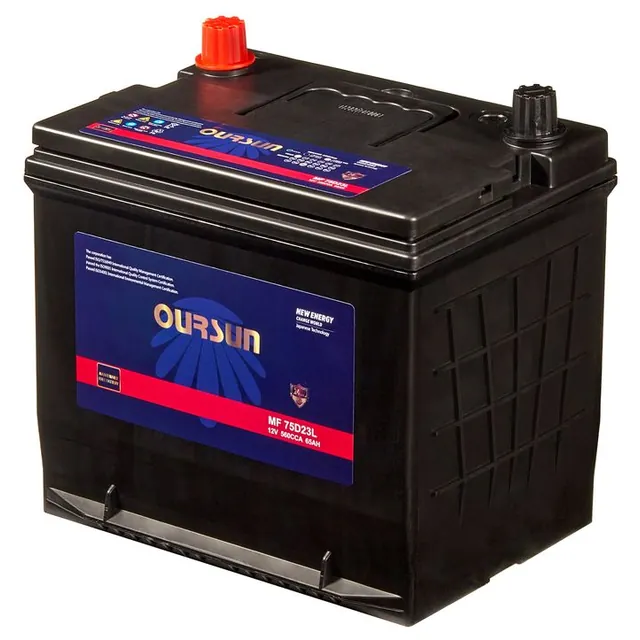 Аккумулятор OURSUN 65 Ач 560 А (JIS), обратная полярность, D23