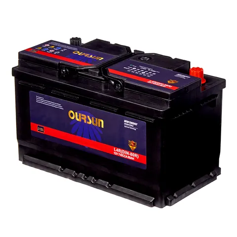 Аккумулятор OURSUN DIN 80 Ач 710 А (EN), прямая полярность, LN4