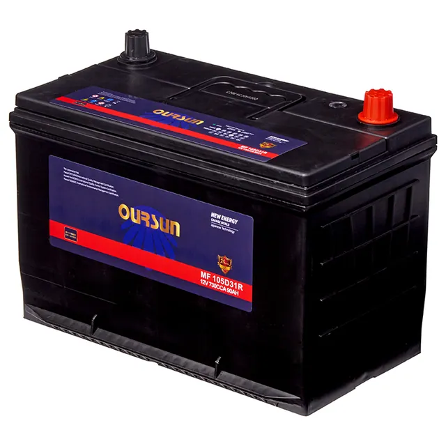 Аккумулятор OURSUN 105D31R 90 Ач 730 А (JIS), прямая полярность