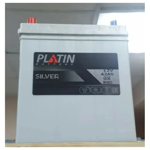 Аккумулятор PLATIN Silver ASIA SMF44B19R 42 Ач 370 А (EN), прямая полярность