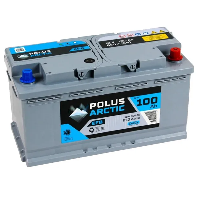 Аккумулятор POLUS ARCTIC EFB 100 Ач 850 А (EN), обратная полярность, LN5