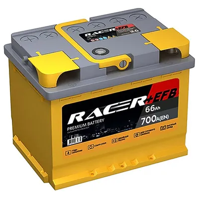 Аккумулятор RACER 66 Ач 710 А (EN), обратная полярность, LN2