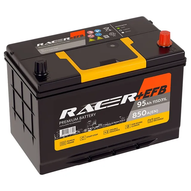 Аккумулятор RACER 95 Ач 850 А (EN), обратная полярность, LN5