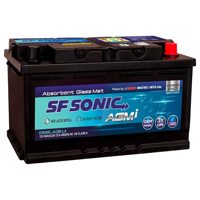 Аккумулятор SF SONIC 80 Ач 850 А (EN), прямая полярность, LN4