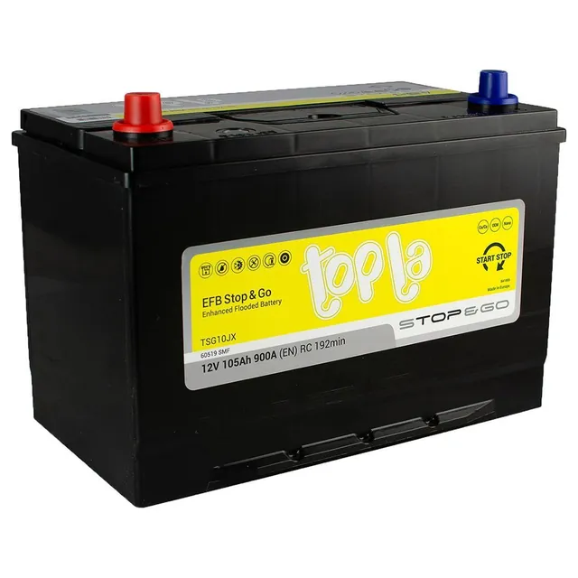 Аккумулятор Topla EFB Stop&Go Asia 105 Ач 900 А (EN), прямая полярность, D31