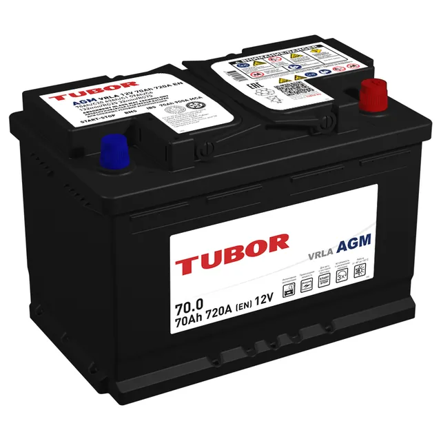 Аккумулятор TUBOR 70 Ач 720 А (EN), обратная полярность, LN3