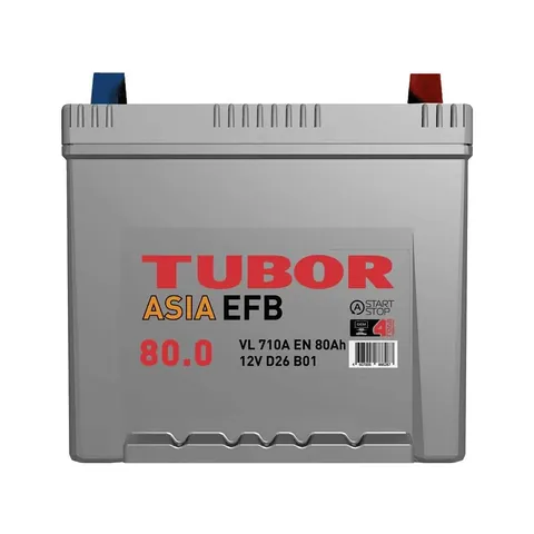 Аккумулятор TUBOR 80 Ач 710 А (EN), обратная полярность, D26