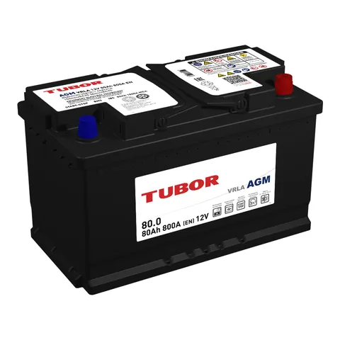 Аккумулятор TUBOR AGM 80 Ач 800 А (EN), обратная полярность, LN4